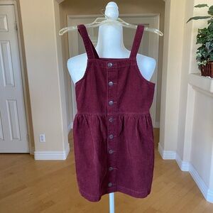 Cat & Jack Kids Burgundy Corduroy Button-Down Dress